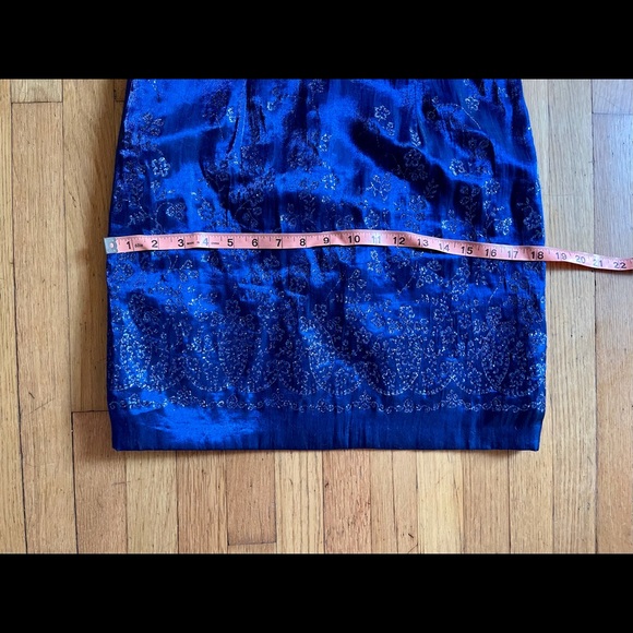 90s Y2K Blue Glitter Iridescent Mini Dress - Picture 9 of 10